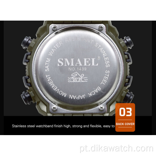 SMAEL White Watch Sport Relógios para Homens